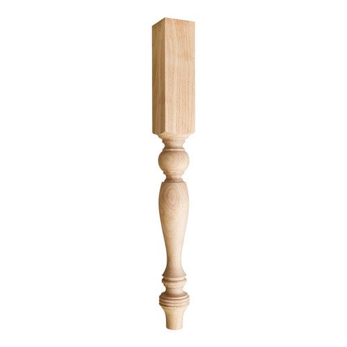 Hardware Resources Smooth Traditional Post in Rubberwood Wood