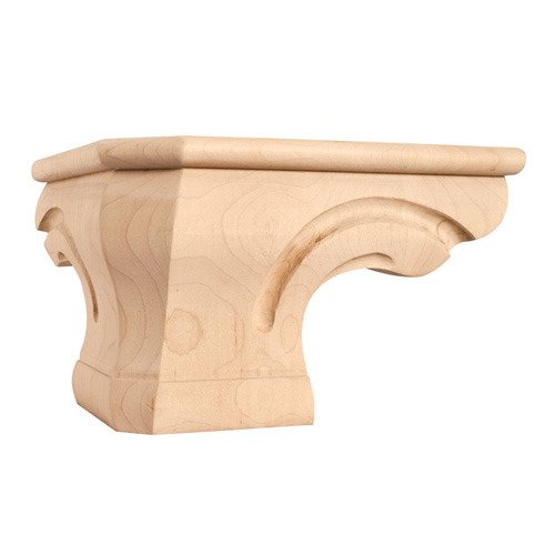 Hardware Resources Rounded Traditional Pedestal Foot in Alder Wood