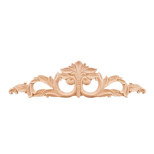 Hardware Resources 5 3/8" Acanthus Traditional Onlay in Rubberwood Wood
