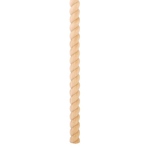 Hardware Resources 1/2" Rope Moulding Half Round in Maple Wood (20 Each)