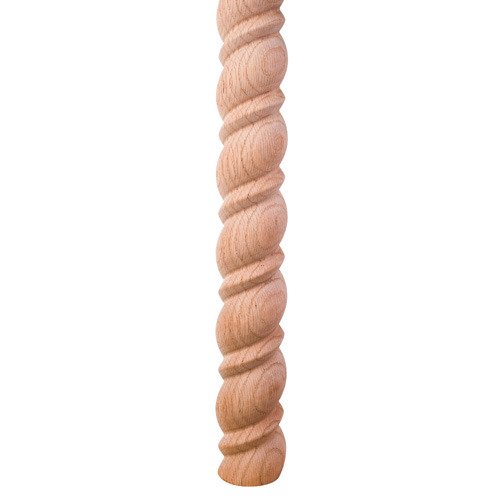 Hardware Resources 96" x 1-1/2" Beaded Rope Moulding Half Round in Cherry Wood