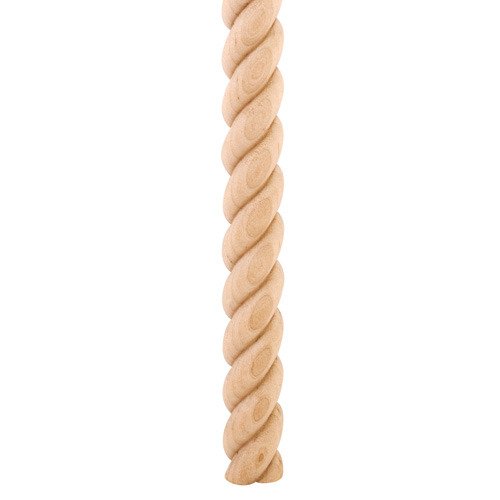 Hardware Resources 1" Rope Moulding Half Round in Maple Wood (20 Each)