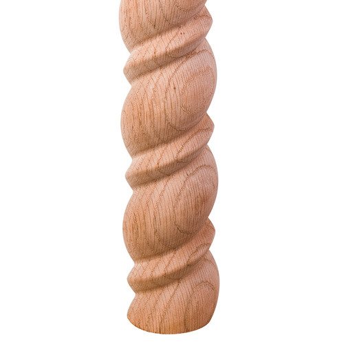 Hardware Resources 96" x 2-1/2" Beaded Rope Moulding Half Round in Alder Wood