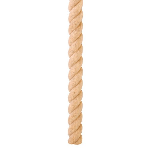 Hardware Resources 3/4" Rope Moulding Half Round in Poplar Wood (20 Each)