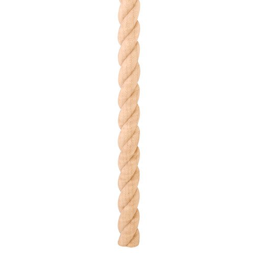Hardware Resources 5/8" Rope Moulding Half Round in Maple Wood (20 Each)