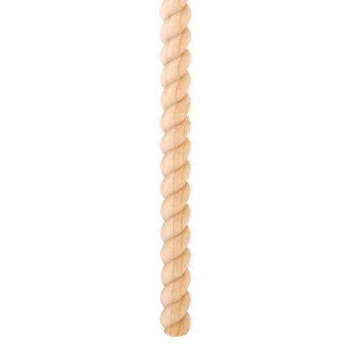 Hardware Resources 5/8" Tight Twist Rope Moulding Half Round in Maple Wood (20 Each)