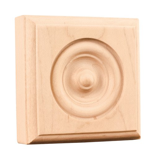 Hardware Resources 3 1/2" Traditional Rosette in Oak Wood