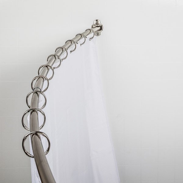 72" Opening Curved Shower Rod Satin Nickel 60" 