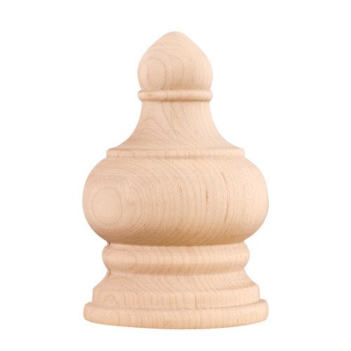 Hardware Resources 5 1/2" Finial Traditional Transition Finial in Alder Wood