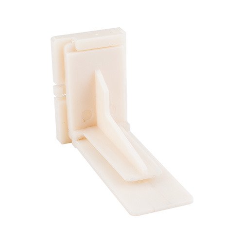 Hardware Resources Adjustable Plastic Rear Bracket for USE-series Undermount Drawer Slides in Almond