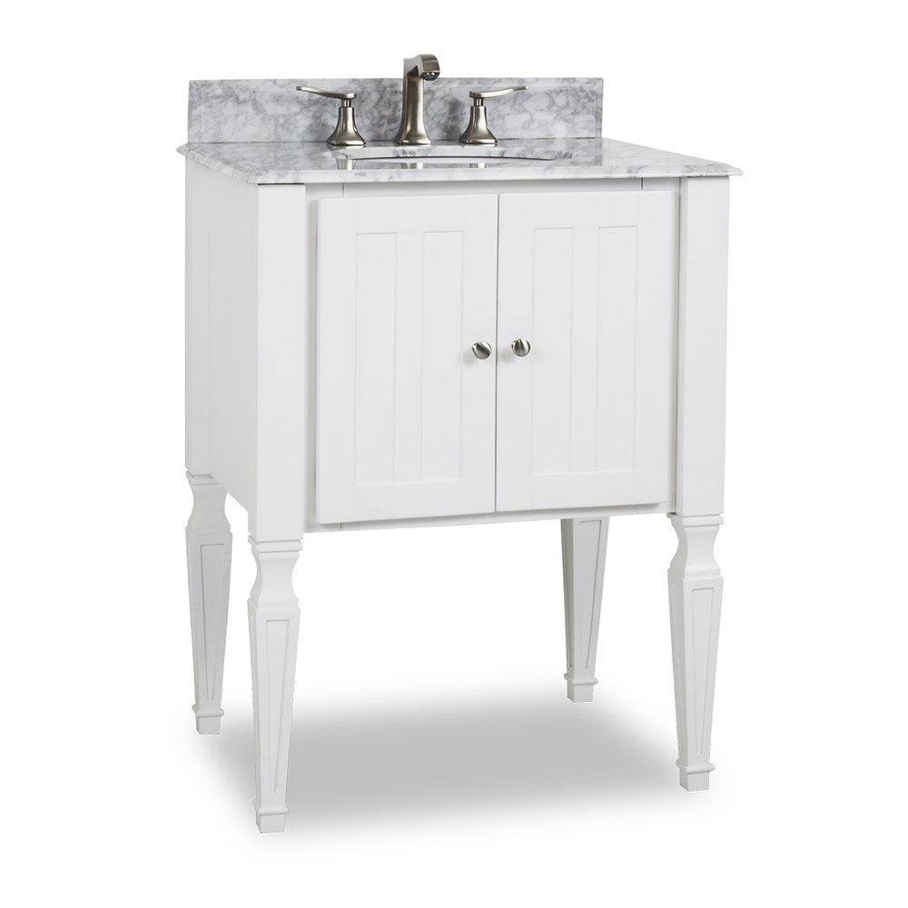Elements Hardware 28" Bathroom Vanity with Preassembled Top and Bowl in Painted White