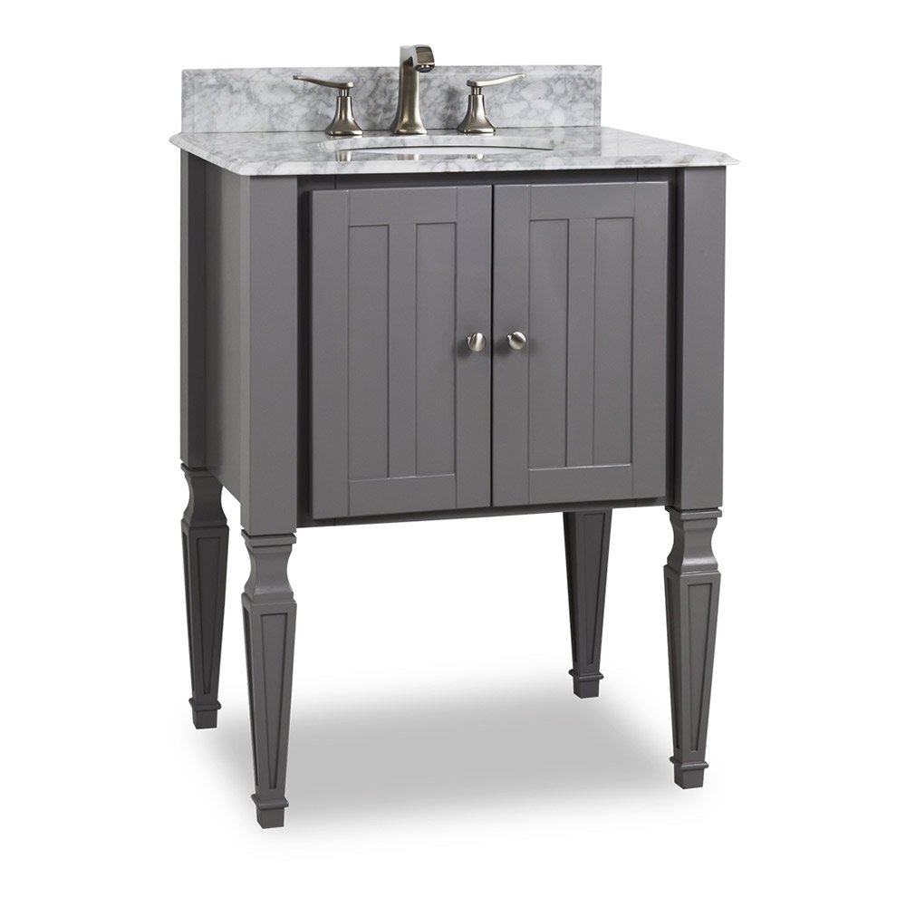 Elements Hardware 28" Bathroom Vanity with Preassembled Top and Bowl in Grey
