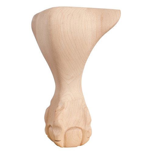 Hardware Resources 4 1/2" x 8" x 4 1/2" Ball & Claw Traditional Leg in Oak Wood