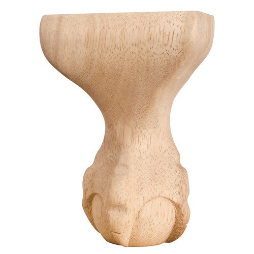 Hardware Resources 4 1/4" x 6" x 2 3/4" Ball & Claw Traditional Leg in Hard Maple Wood
