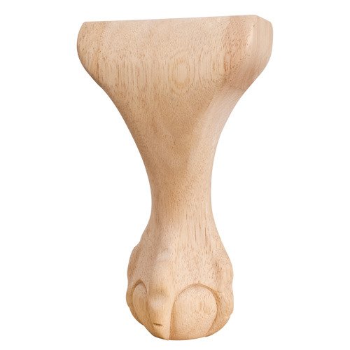 Hardware Resources 4 1/2" x 8" x 2 3/4" Ball & Claw Traditional Leg in Hard Maple Wood