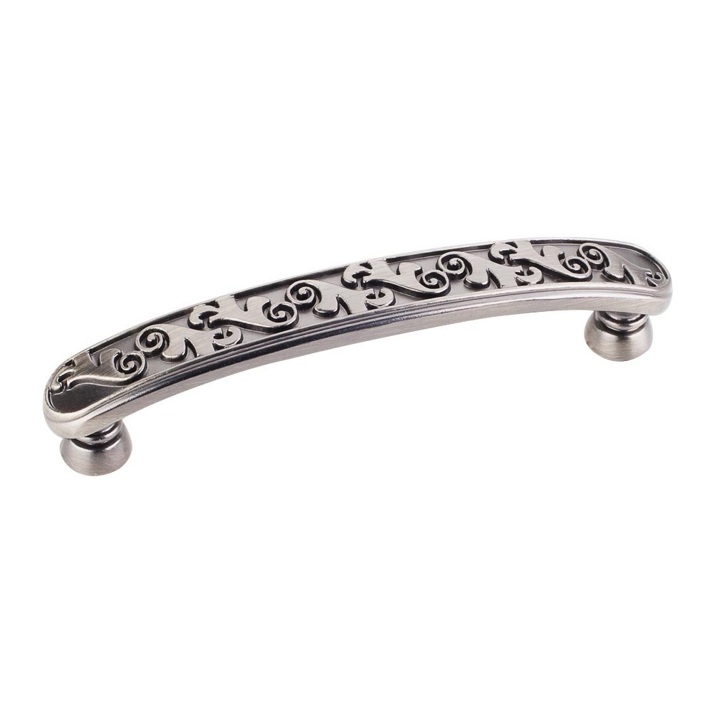 Jeffrey Alexander 3 3/4" Centers Floral Pull in Brushed Pewter