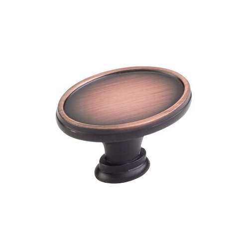 Jeffrey Alexander 1 9/16" Smooth Oval Knob in Brushed Oil Rubbed Bronze