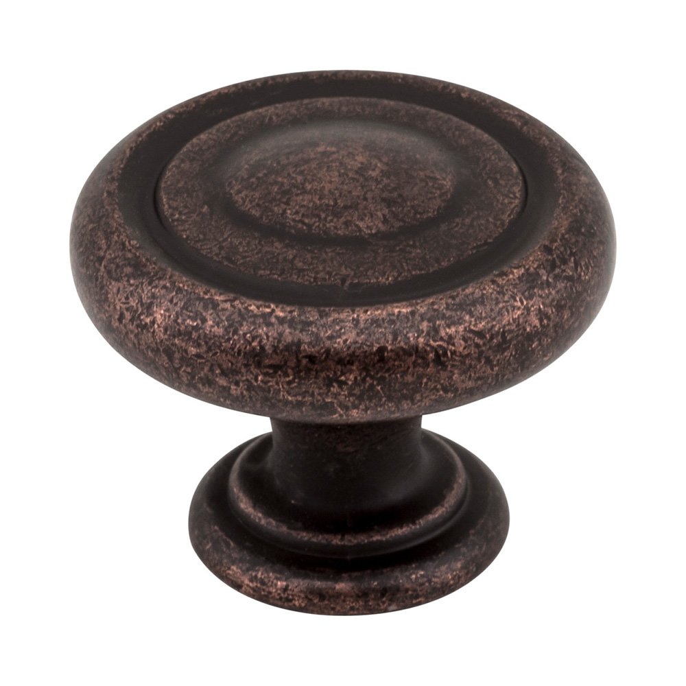 Jeffrey Alexander 1 1/4" Diameter Button Knob in Distressed Oil Rubbed Bronze