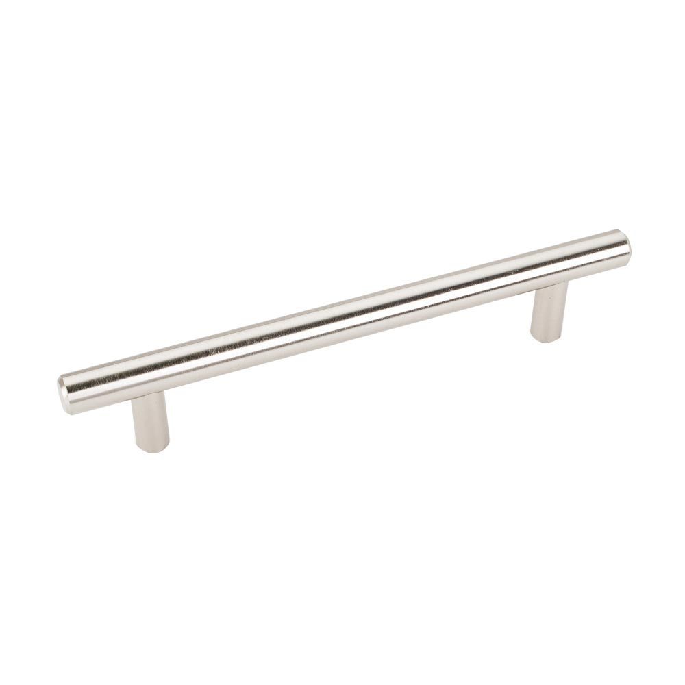 Elements Hardware 5" Centers Steel Bar Pull with Beveled Ends in Satin Nickel