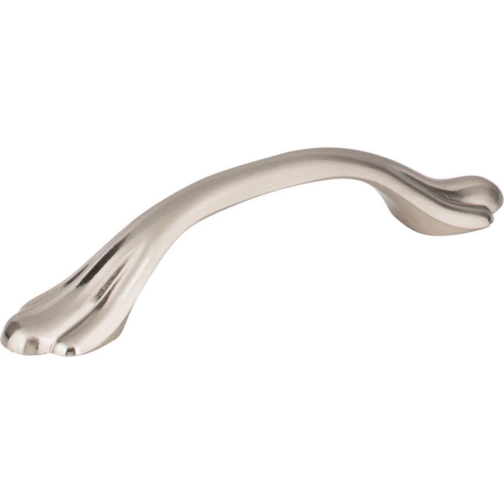 Elements Hardware 3" Centers Footed Pull in Satin Nickel