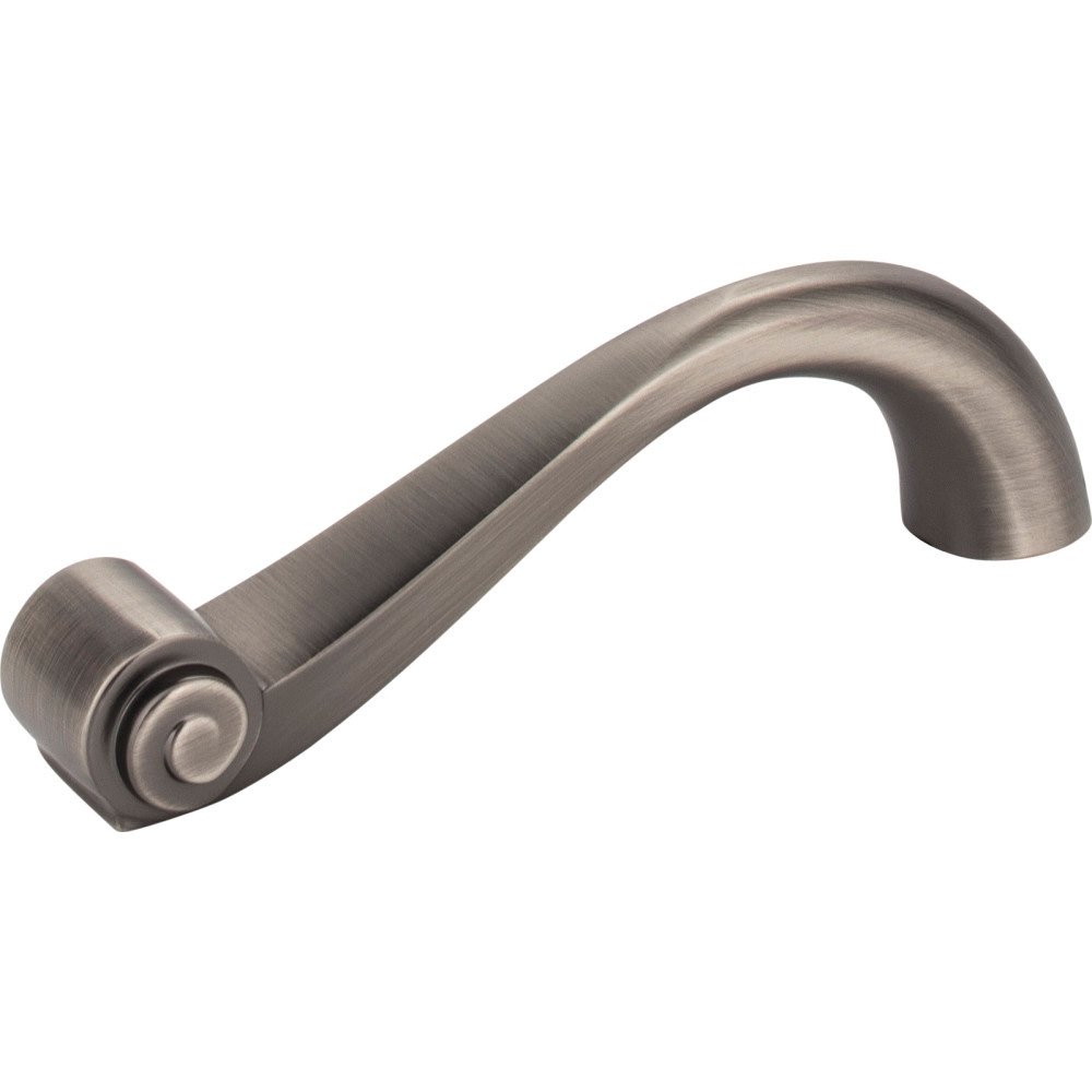 Jeffrey Alexander 3 3/4" Centers Scroll Pull in Brushed Pewter