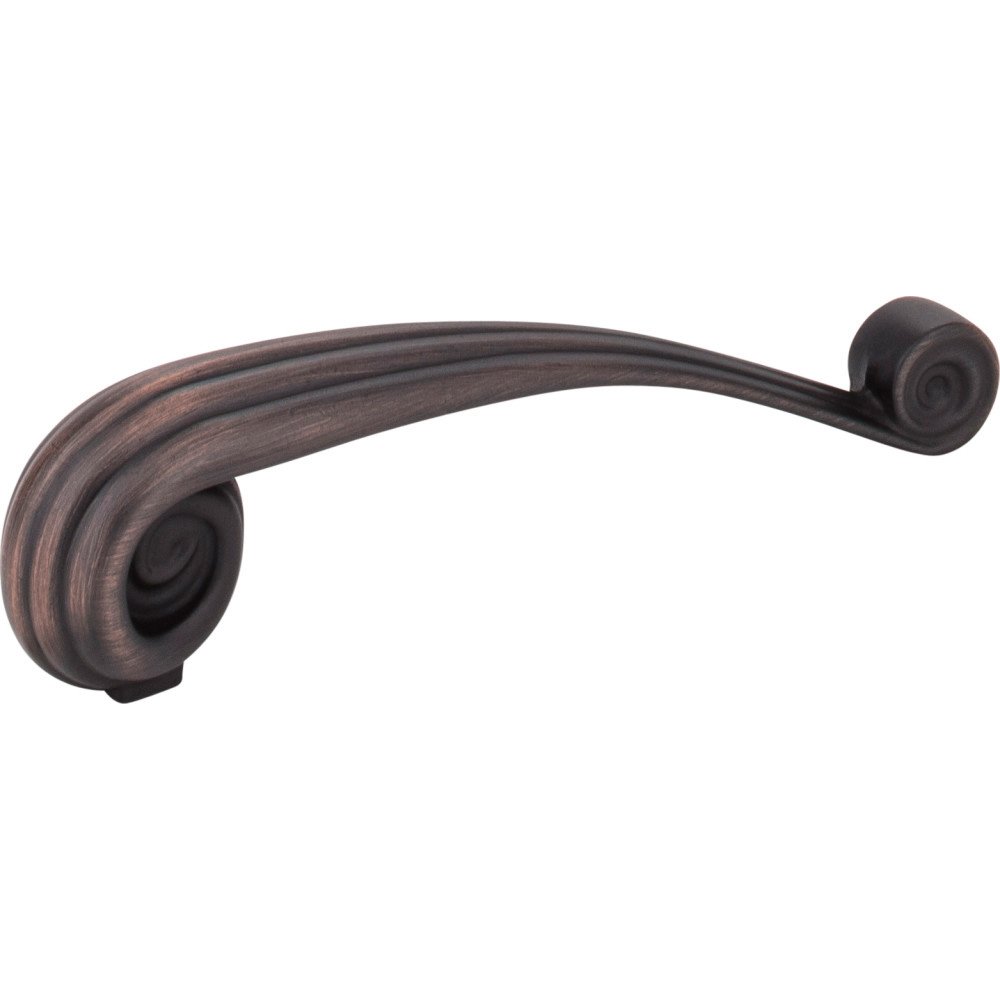 Jeffrey Alexander 3 3/4" Centers Vertical Palm Leaf Pull in Brushed Oil Rubbed Bronze
