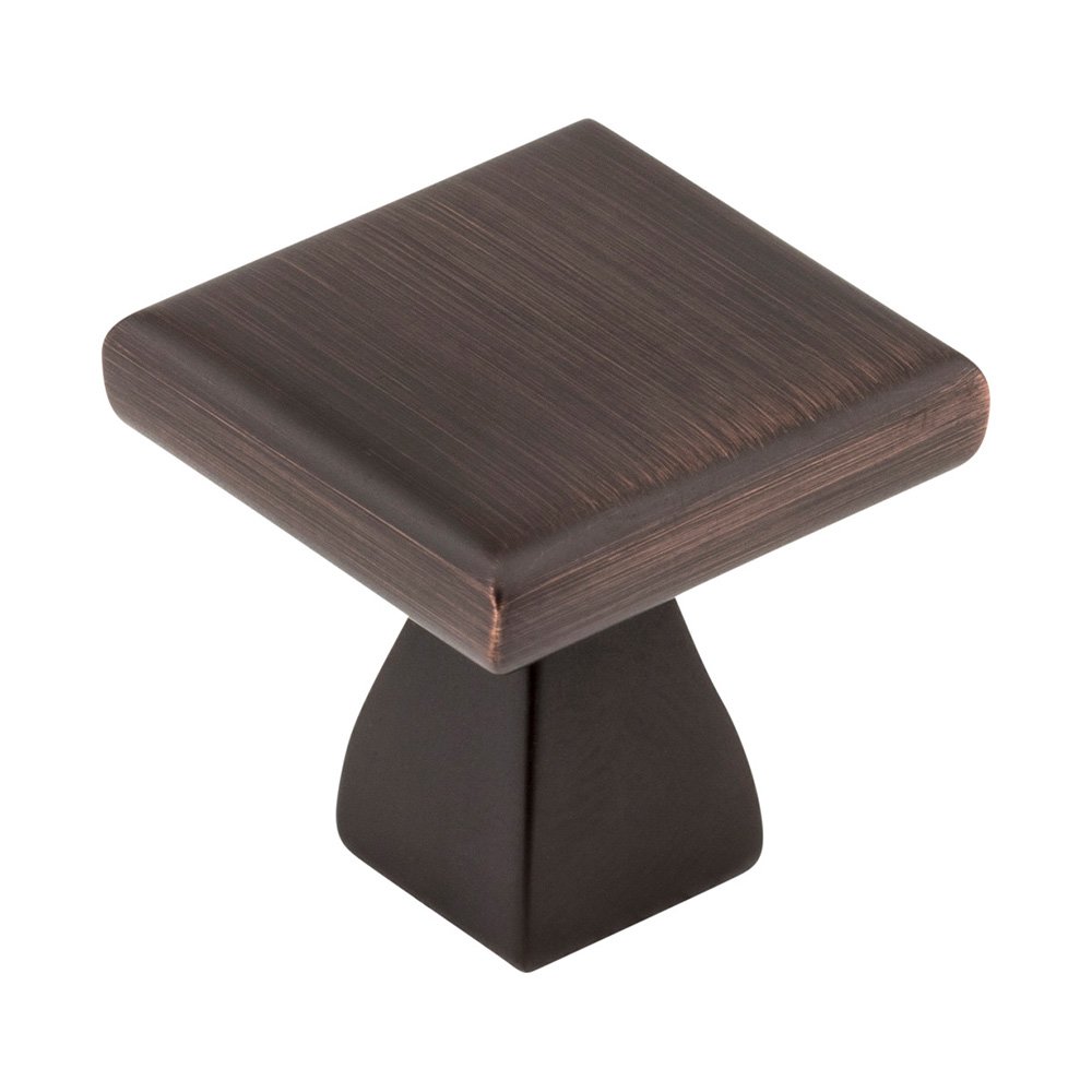 Elements Hardware 1" Square Knob in Brushed Oil Rubbed Bronze
