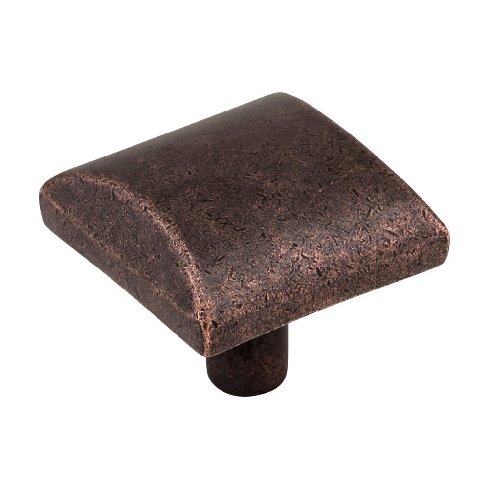 Elements Hardware 1 1/8" Square Cabinet Knob in Distressed Oil Rubbed Bronze