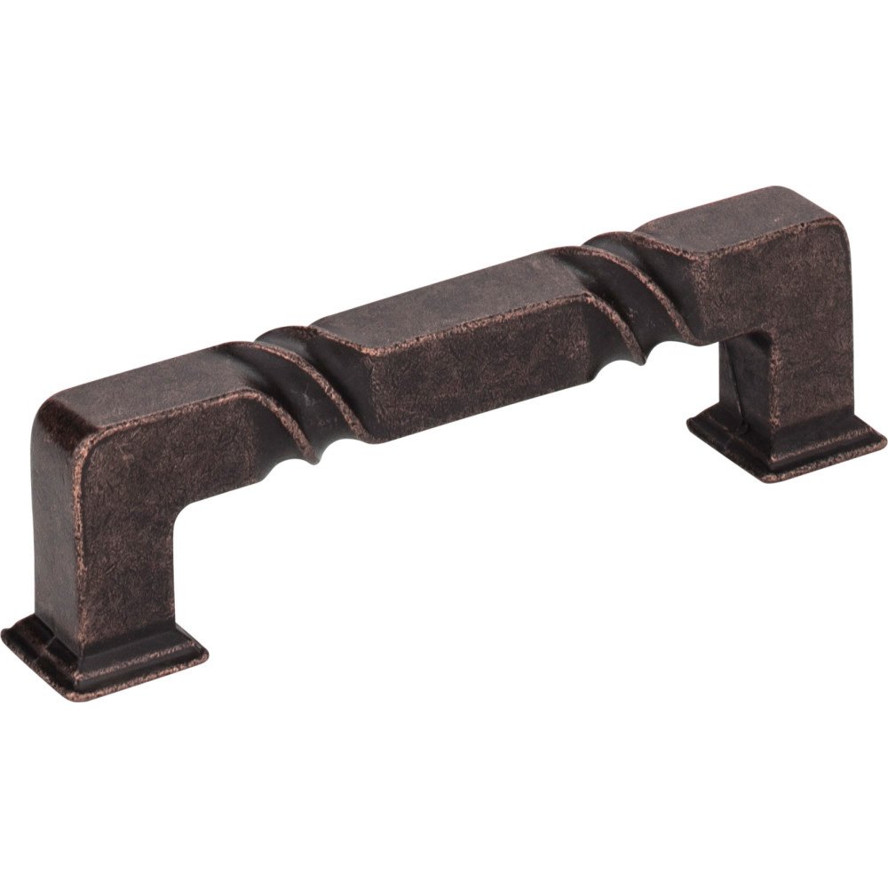 Jeffrey Alexander 3 3/4" Centers Rustic Pull in Distressed Oil Rubbed Bronze