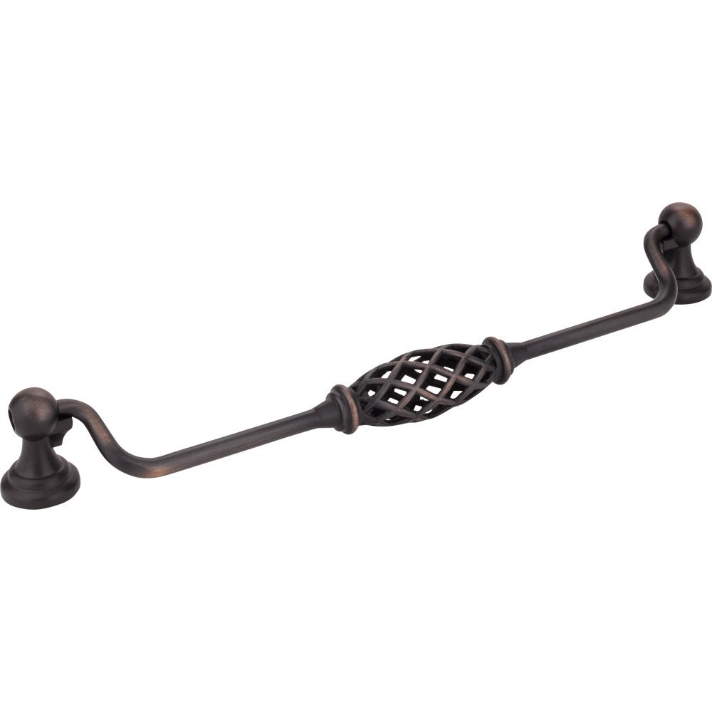 Jeffrey Alexander 8 13/16" Centers Bird Cage Pull with Backplates in Brushed Oil Rubbed Bronze