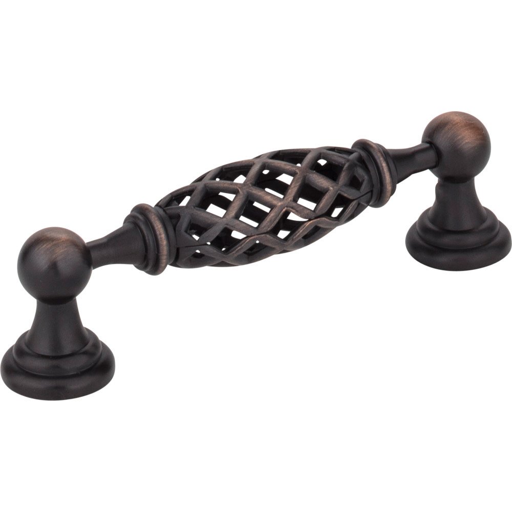 Jeffrey Alexander 3 3/4" Centers Bird Cage Pull in Brushed Oil Rubbed Bronze