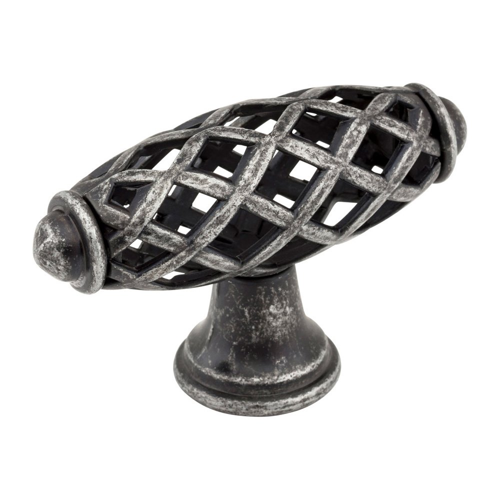 Jeffrey Alexander 2 5/16" Bird Cage Knob in Distressed Antique Silver