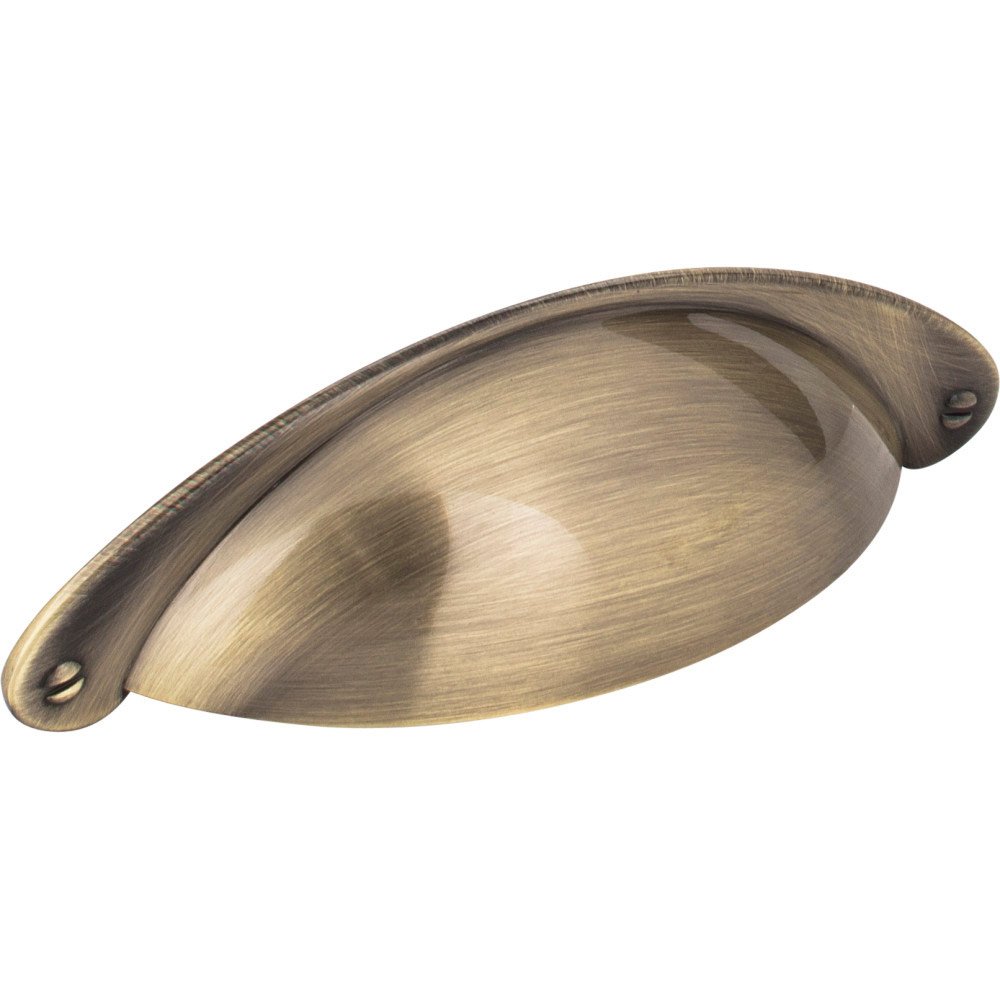 Jeffrey Alexander 3" Centers Shaker Cup Pull in Brushed Antique Brass