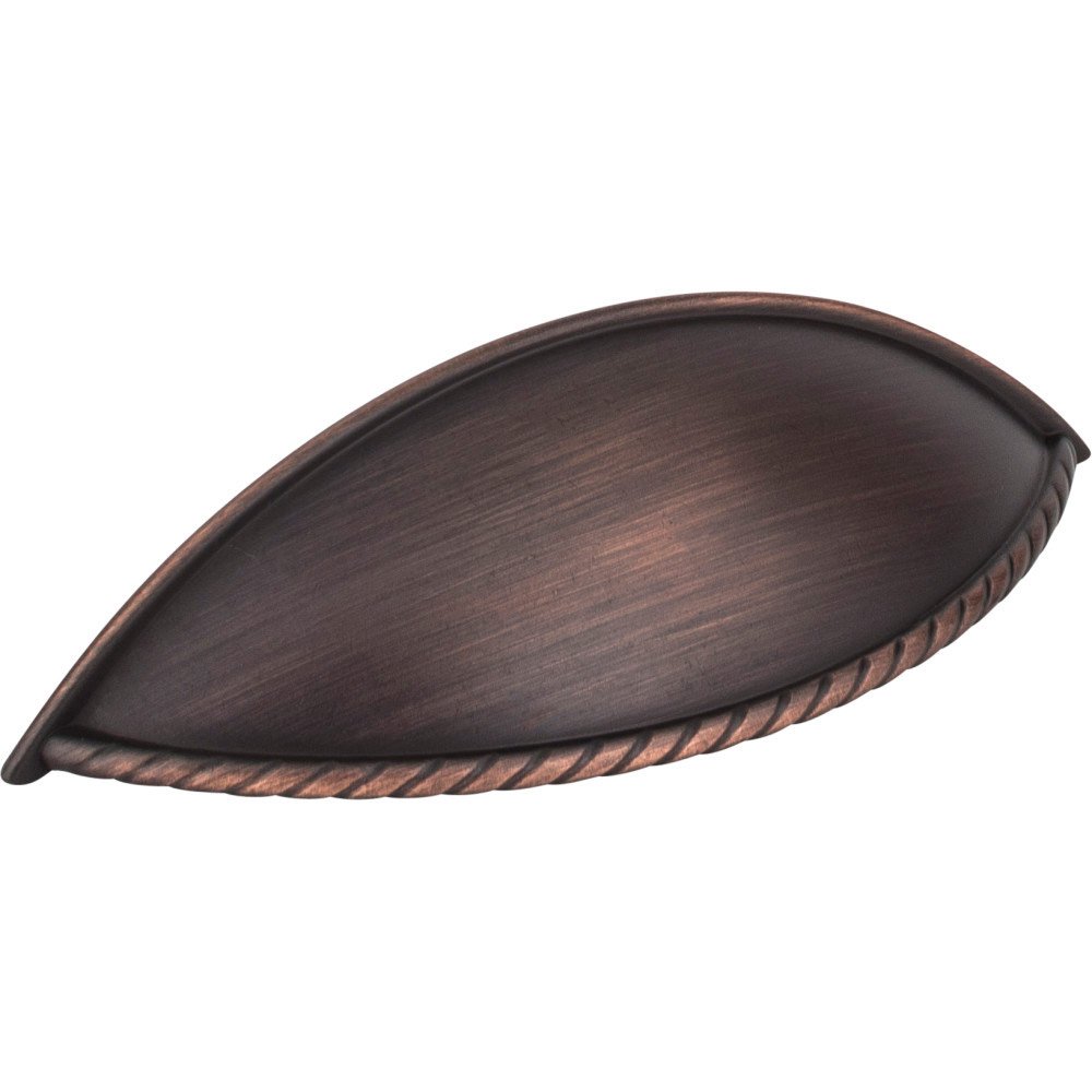 Jeffrey Alexander 3 3/4" Centers Shaker Cup Pull with Rope Detail in Brushed Oil Rubbed Bronze