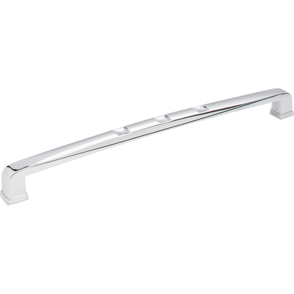 Jeffrey Alexander 12" Centers Modern Cabinet Appliance Pull in Polished Chrome