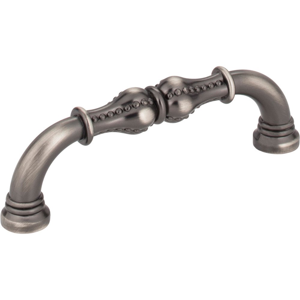 Jeffrey Alexander 3 3/4" Centers Beaded Pull in Brushed Pewter