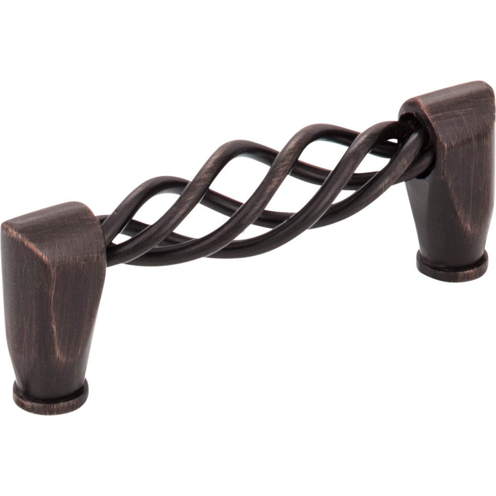 Jeffrey Alexander 3" Centers Twisted Iron Pull in Brushed Oil Rubbed Bronze