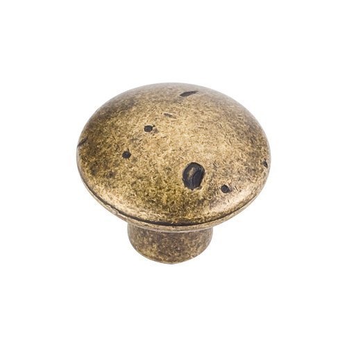 Jeffrey Alexander 1 1/4" Diameter Weathered Knob in Distressed Antique Brass