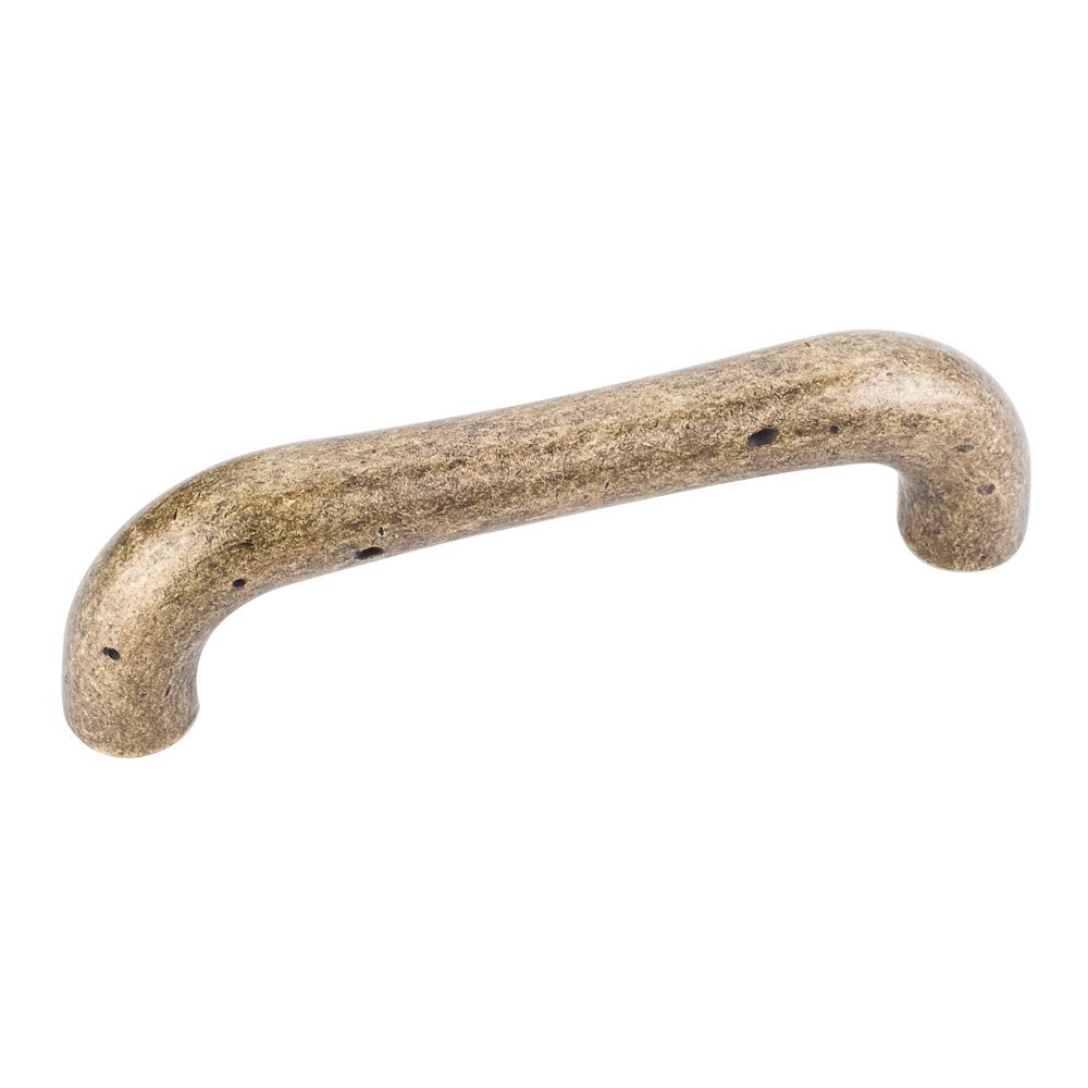 Jeffrey Alexander 3 3/4" Centers Weathered Pull in Distressed Antique Brass