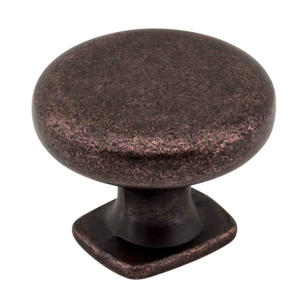 Jeffrey Alexander 1 3/8" Diameter Forged Look Flat Bottom Knob in Distressed Oil Rubbed Bronze