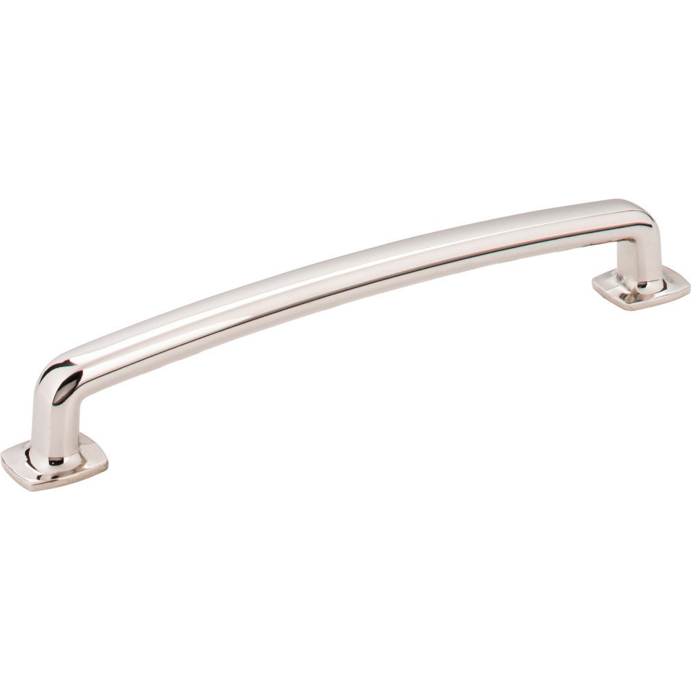 Jeffrey Alexander 6 1/4" Centers Forged Look Flat Bottom Pull in Polished Nickel