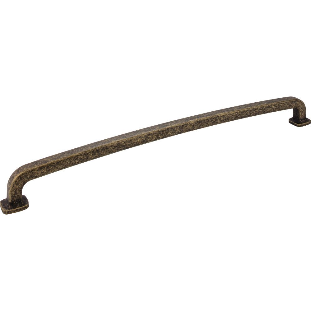 Jeffrey Alexander 18" Centers Forged Look Flat Bottom Appliance Pull in Distressed Antique Brass
