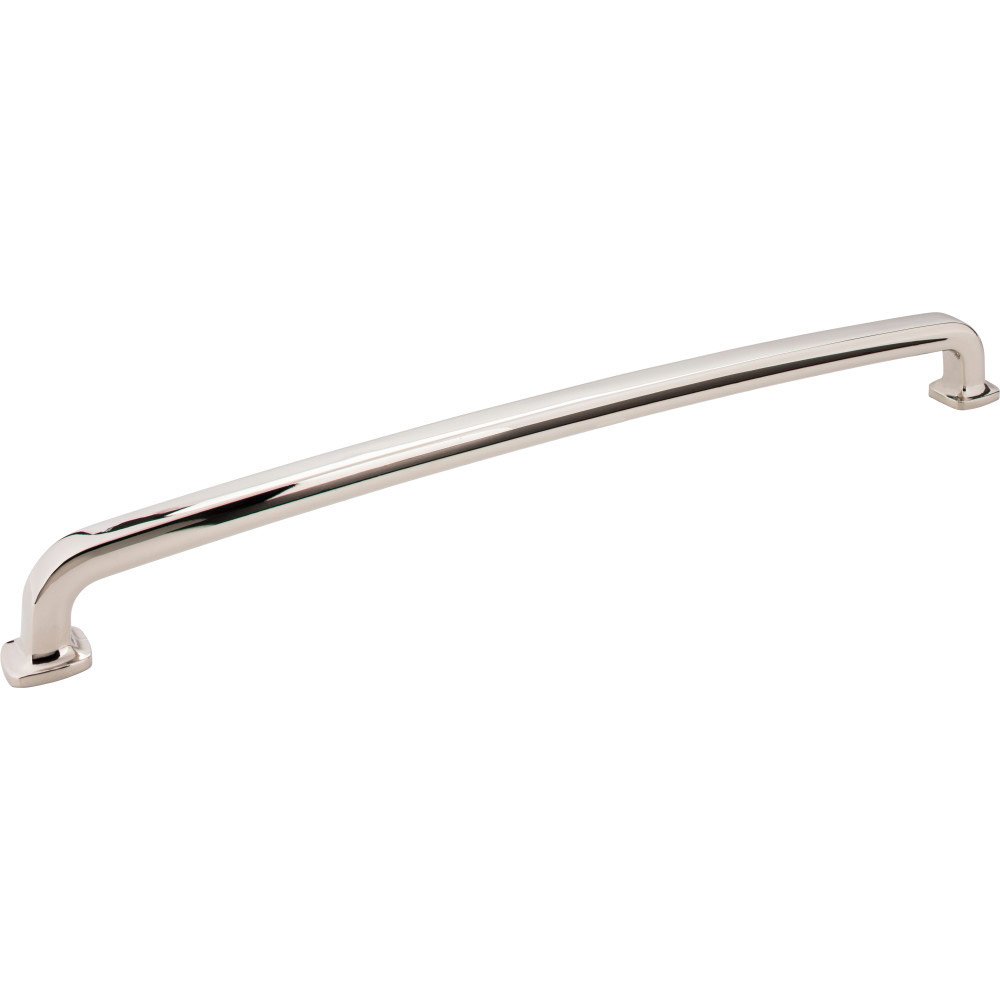 Jeffrey Alexander 18" Centers Forged Look Flat Bottom Appliance Pull in Polished Nickel