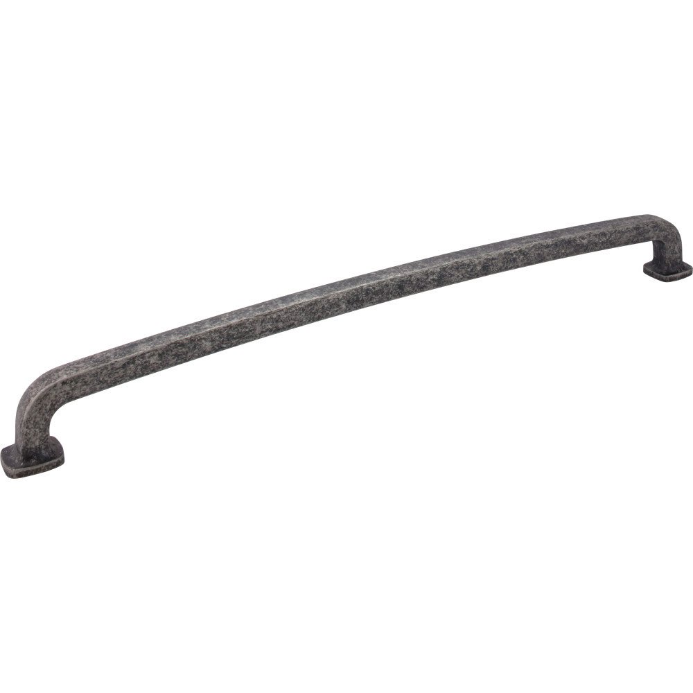 Jeffrey Alexander 18" Centers Forged Look Flat Bottom Appliance Pull in Distressed Antique Silver