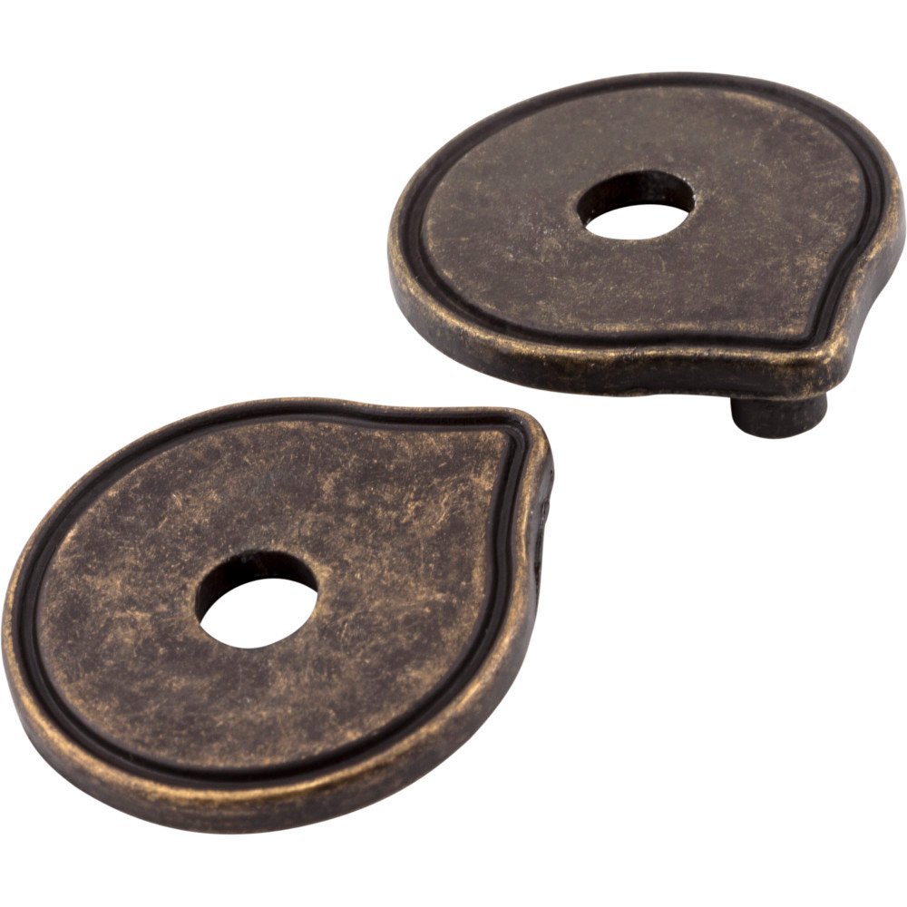 Jeffrey Alexander 3" to 3 3/4" Transitional Adaptor Backplates in Distressed Antique Brass