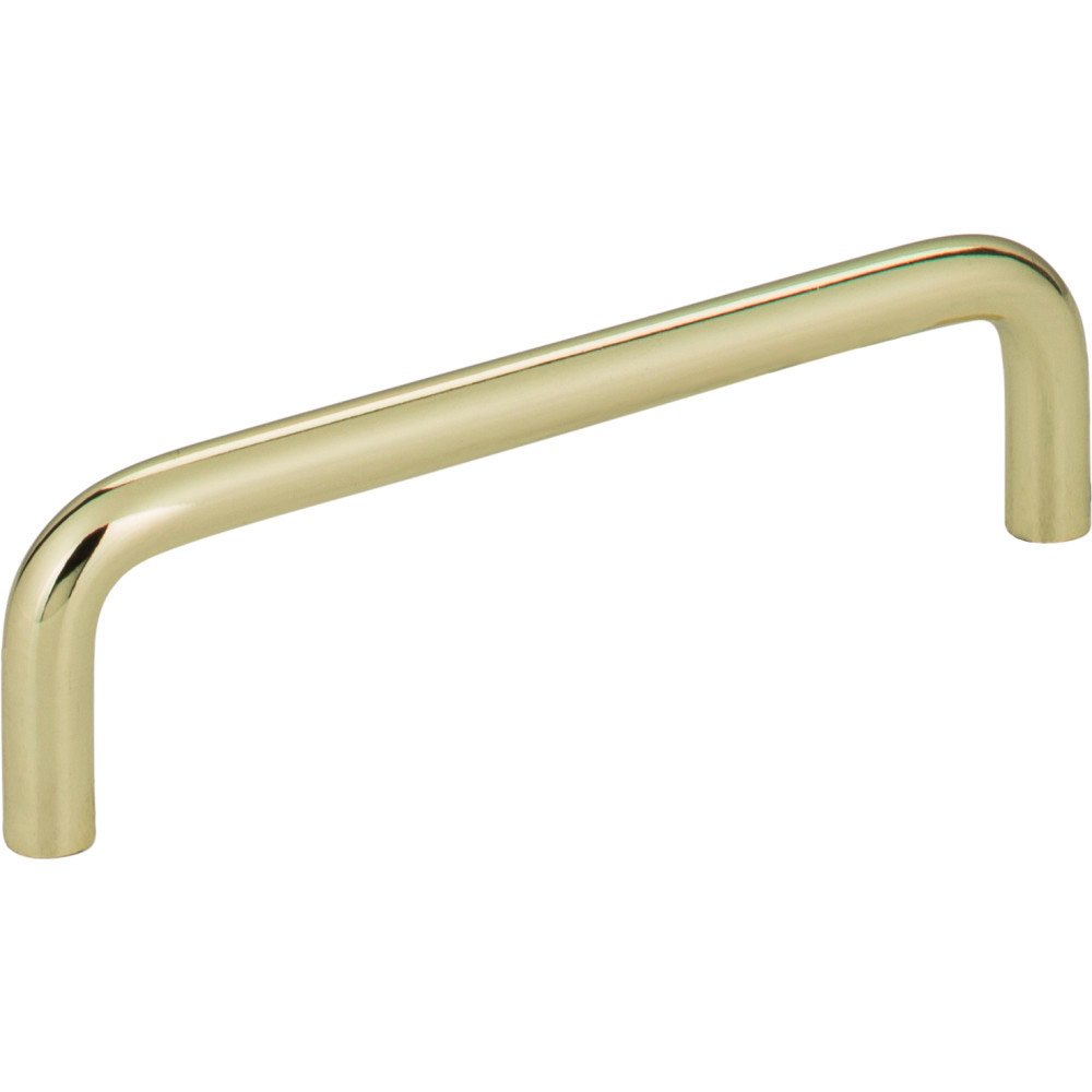 Elements Hardware 4" Centers Steel Wire Pull in Polished Brass