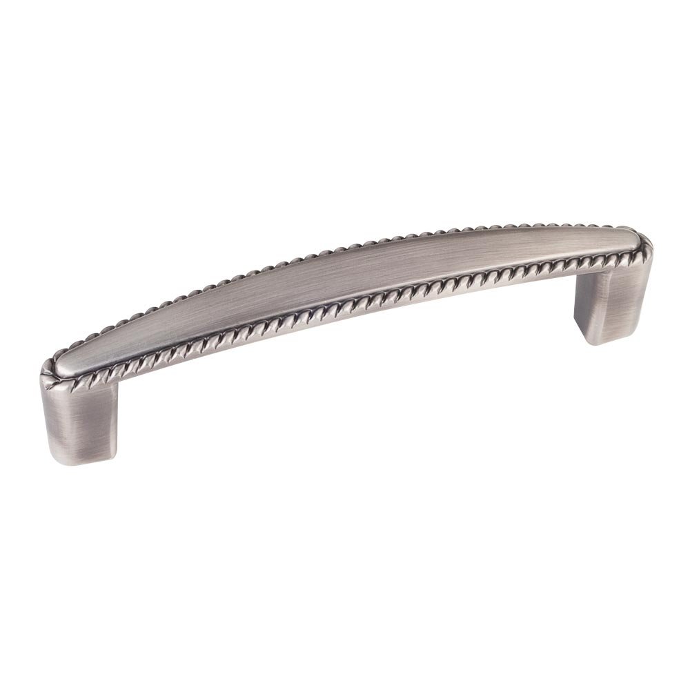 Elements Hardware 3 3/4" Centers Pull with Rope Trim in Brushed Pewter