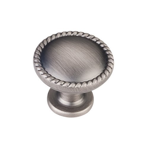 Elements Hardware 1 1/4" Diameter Knob with Rope Trim in Brushed Pewter