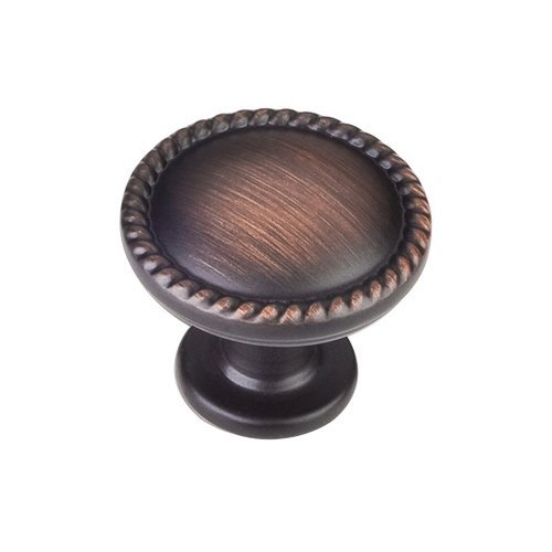 Elements Hardware 1 1/4" Diameter Knob with Rope Trim in Brushed Oil Rubbed Bronze