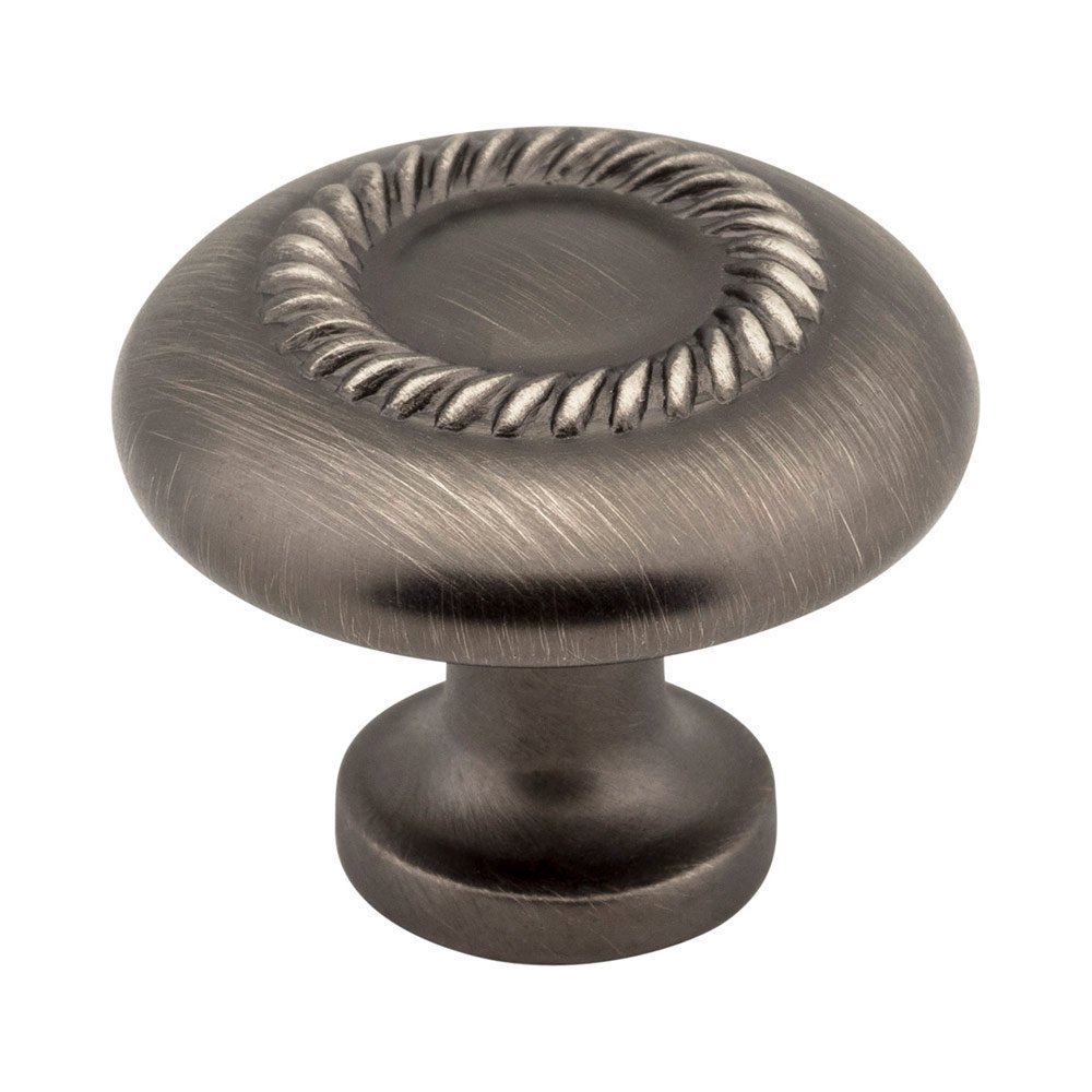 Elements Hardware 1 1/4" Diameter Knob with Rope Detail in Brushed Pewter